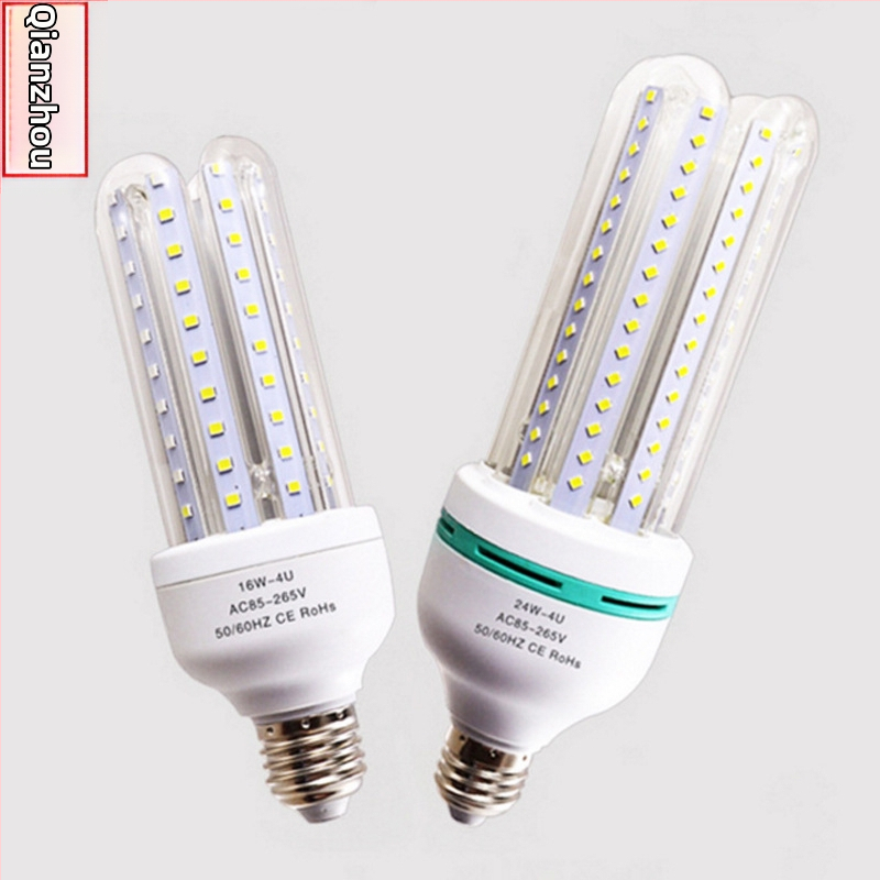 LED kukuričná žiarovka s objímkou E27, U-tvar spirálový dizajn, jasná LED žiarovka, vysoký výkon
