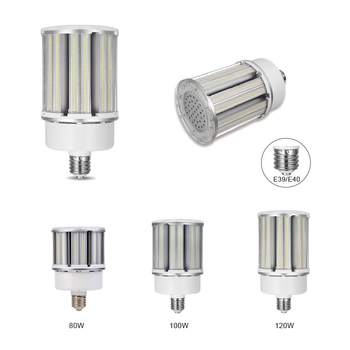 120W LED kukoricás lámpa, E40 csavaralj, kültéri magas oszlopos raktárvilágítás, IP64, széles feszültségtartomány, kertlámpa, UL Listed