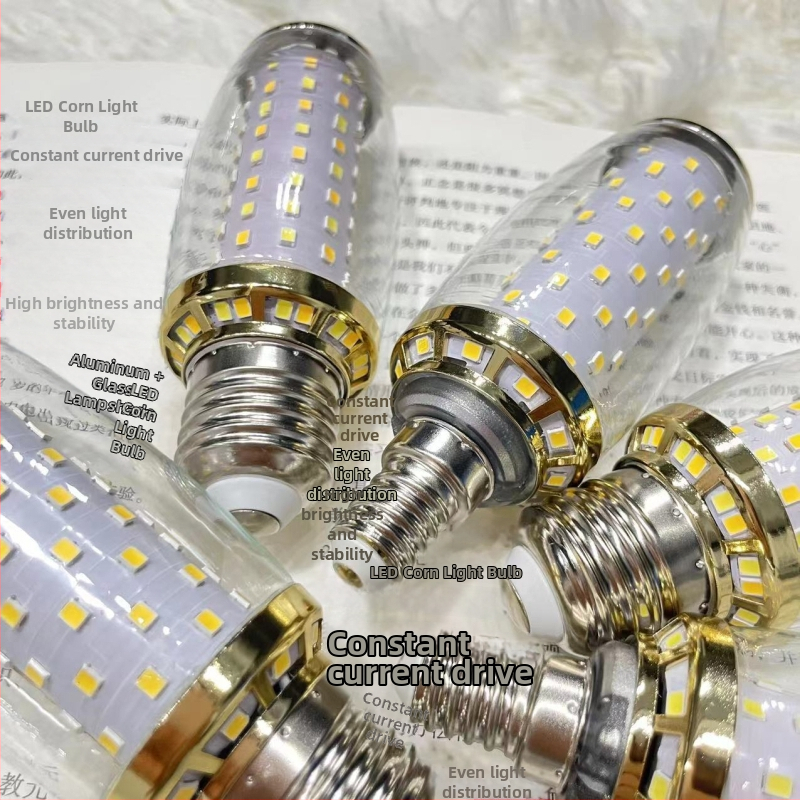 LED kukuričná žiarovka E1427, závit E27/E14, konštantný prúd, 360° lúmenov, domáce osvetlenie, vysoký jas