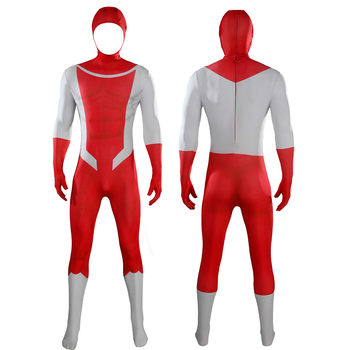 Červený kostým na anime cosplay s plášťom – Mark, neporaziteľný hrdina