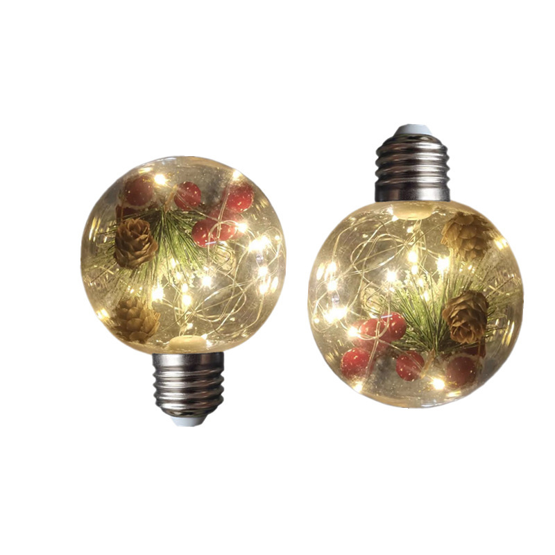 LEDG95 Πολύχρωμες LED λάμπες με χαλκό σύρμα και PC κάλυμμα για χριστουγεννιάτικο δέντρο