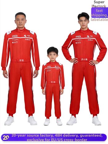 Set piatich cosplay súprav na kartingový tréning, vybavenie na preteky, jednodielna závodná kombinéza