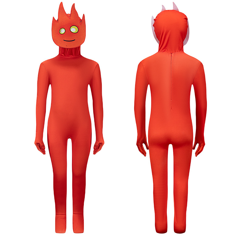 Unisex jednodielny cosplay kostým pre hranie hier a Halloween na javisku, pre deti do 17 rokov