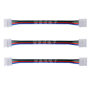 Cablu de conectare pentru bandă LED 5050RGB cu capete duble, 4 pini, fără lipire, conectare rapidă, 10 mm