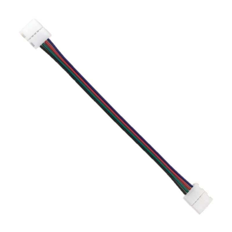 Cablu de conectare pentru bandă LED 5050RGB cu capete duble, 4 pini, fără lipire, conectare rapidă, 10 mm