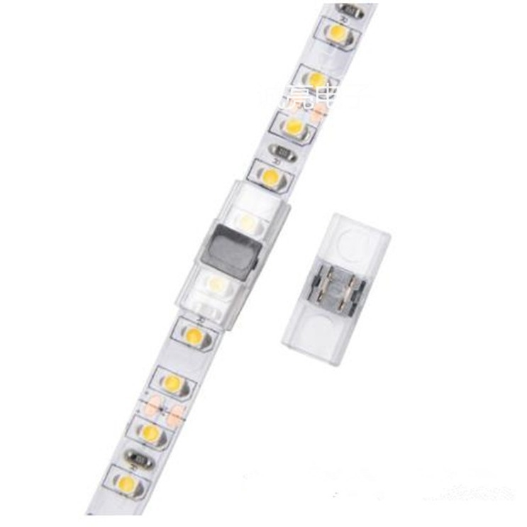 Bandă LED monocromă 3528 pe placă goală, lățime 8 mm, conectare rapidă fără lipire, cablu 2P