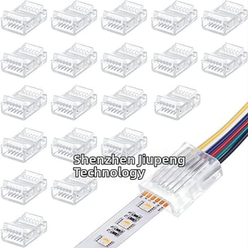 RGBCCT RGBWW LED pás bezspájkovým konektorom, 6P, 12 mm, rýchle pripojenie
