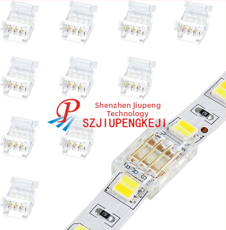 LED RGB pásik, 4-pin bez spájkovacieho konektora, 10 mm, 5050, viacfarebné rýchle pripojenie