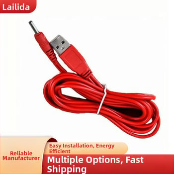 USB nabíjací kábel pre stolnú lampu, 2-jadrový meď, dvojitý koniec USB konektora