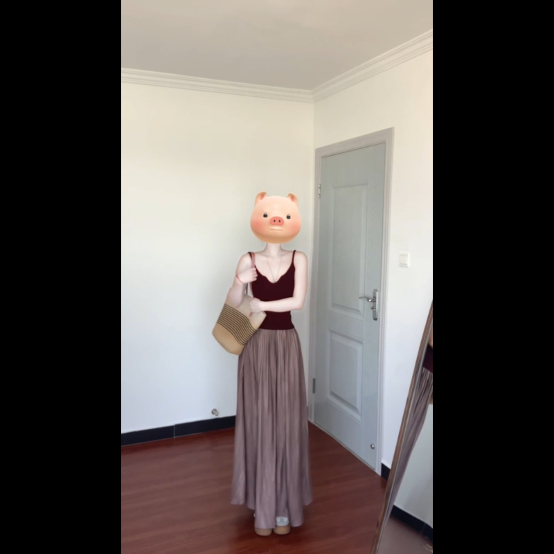 Καλοκαιρινό γαλλικό στυλ OOTD σετ: τοπ με τιράντες και μακριά φούστα με ψηλή μέση – δύο κομμάτια