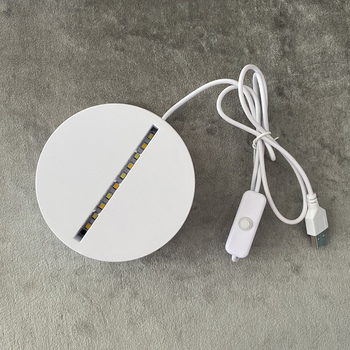 3D νυχτερινό φως με πολύχρωμη βάση — USB αφής, μικρό επιτραπέζιο φωτιστικό για υπνοδωμάτιο, δημιουργικό δώρο