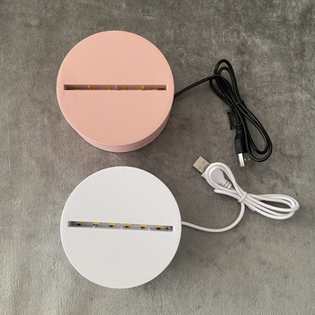 3D νυχτερινό φως με πολύχρωμη βάση — USB αφής, μικρό επιτραπέζιο φωτιστικό για υπνοδωμάτιο, δημιουργικό δώρο