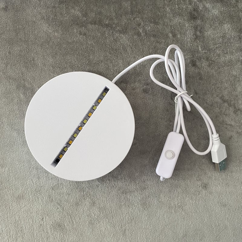 3D νυχτερινό φως με πολύχρωμη βάση — USB αφής, μικρό επιτραπέζιο φωτιστικό για υπνοδωμάτιο, δημιουργικό δώρο