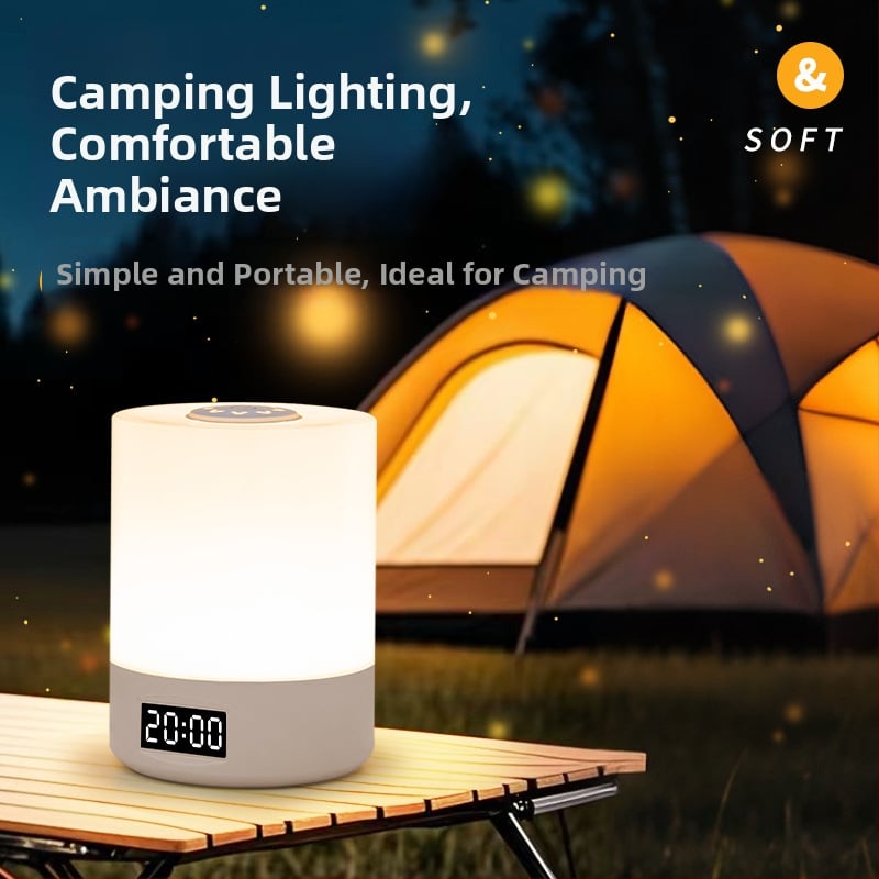 Nočná lampa na nočný stolík – lampička do spálne, ochrana očí pri kŕmení dieťaťa, ambientné osvetlenie, vstavaná batéria, dotykový spínač, moderný geometrický dizajn