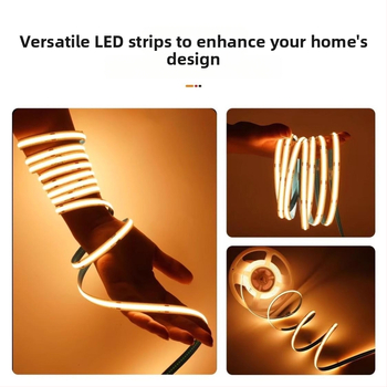 Nízkonapäťová COB LED pásik, samolepiaca, zabudované lineárne osvetlenie pre domáci strop, bez trblietania, 10 m