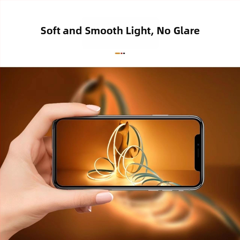 Nízkonapäťová COB LED pásik, samolepiaca, zabudované lineárne osvetlenie pre domáci strop, bez trblietania, 10 m