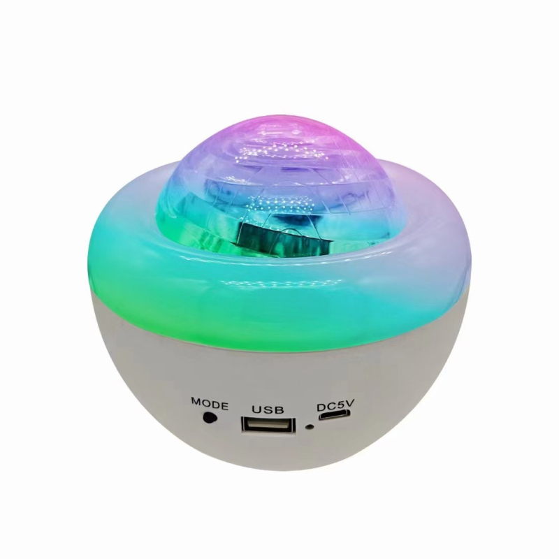 Νέος προβολέας Aurora με αστέρες σε ουρανό, Bluetooth ηχείο, προβολή ωκεάνιου φωτισμού, θύρα καρτών, νυχτερινό φως για σκηνή