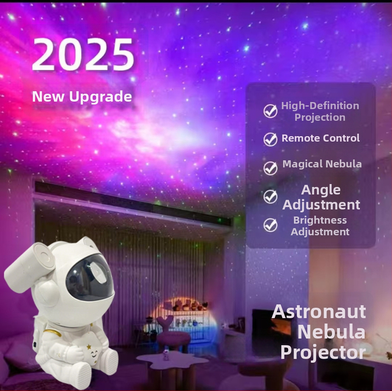 Projektor hviezdnej oblohy s astronautom, 2026 nový model, ambientné svetlo do spálne, USB napájanie, diaľkové ovládanie