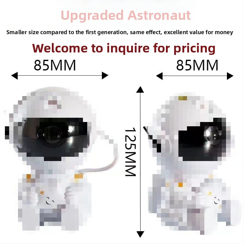 Lampa s projekciou hviezdnej oblohy s astronautom, nočné svetlo v tvare gitáry, diaľkové ovládanie