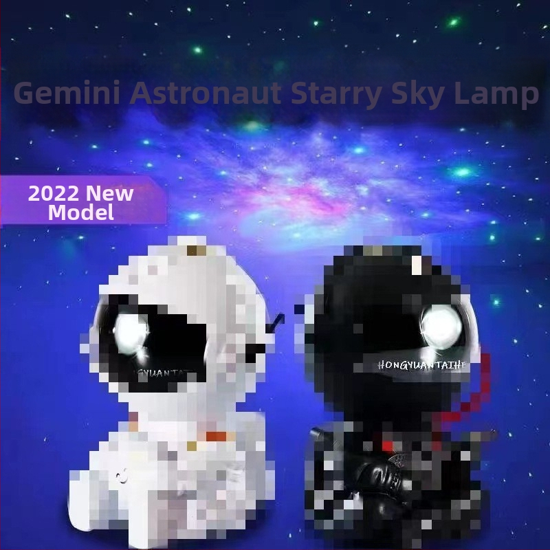 Lampa s projekciou hviezdnej oblohy s astronautom, nočné svetlo v tvare gitáry, diaľkové ovládanie