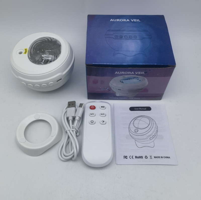 Bluetooth-képes dinamikus csillagos ég vetítő lámpa, éjjeli lámpa hálószobába, aurora hangulatvilágítás