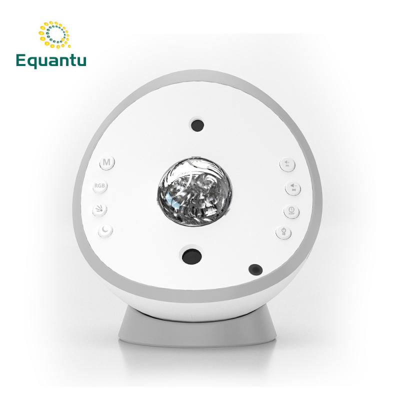 QB958 Bluetooth hangszóró sarki fény és vízhullám effektussal, hálószobai csillagos ég vetítő lámpa és hangulatos éjszakai fény
