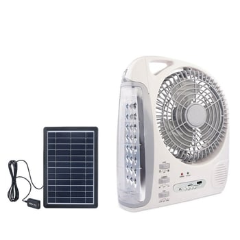 Ανεμιστήρας ηλιακής ενέργειας με LED φως και Bluetooth για εξωτερική χρήση