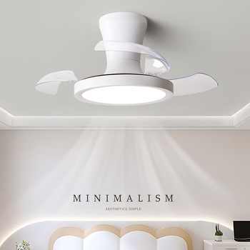 Macaronový štýl malý stropný ventilátor so svetlom pre detskú izbu, tichý, s diaľkovým ovládaním, minimalistický moderný dizajn