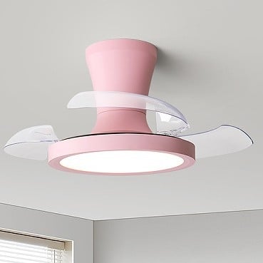 Macaronový štýl malý stropný ventilátor so svetlom pre detskú izbu, tichý, s diaľkovým ovládaním, minimalistický moderný dizajn