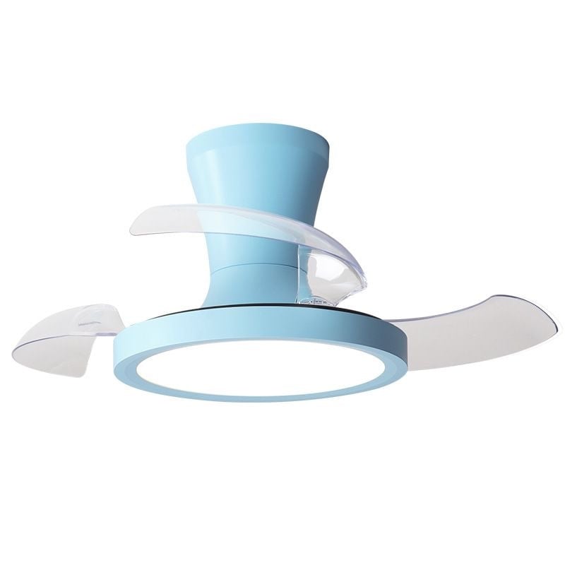 Macaronový štýl malý stropný ventilátor so svetlom pre detskú izbu, tichý, s diaľkovým ovládaním, minimalistický moderný dizajn