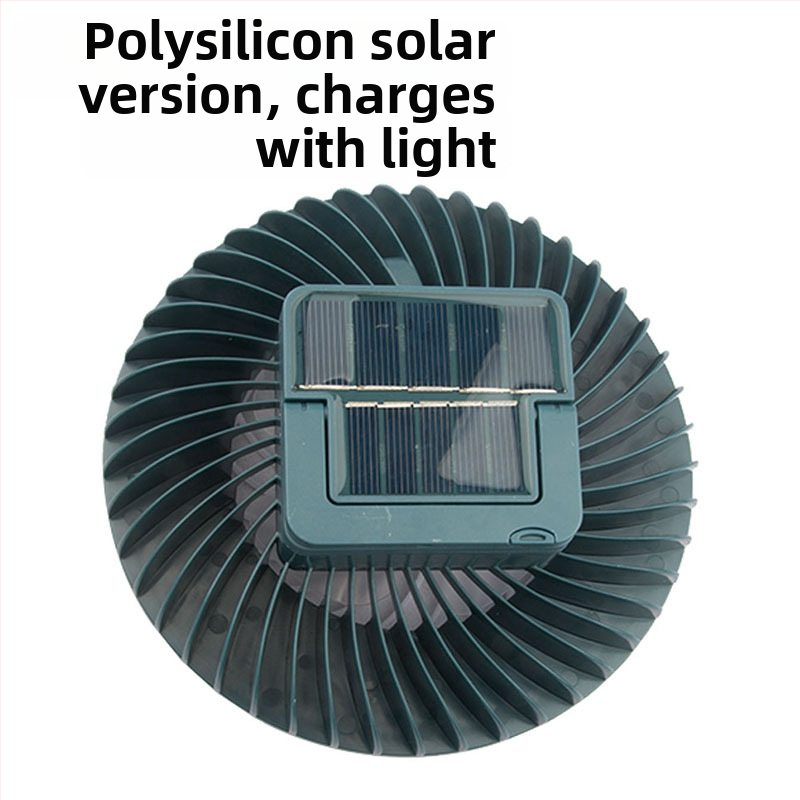 LED kempingový ventilátor so svetlom a stojanom, solárne nabíjanie, vonkajšie osvetlenie