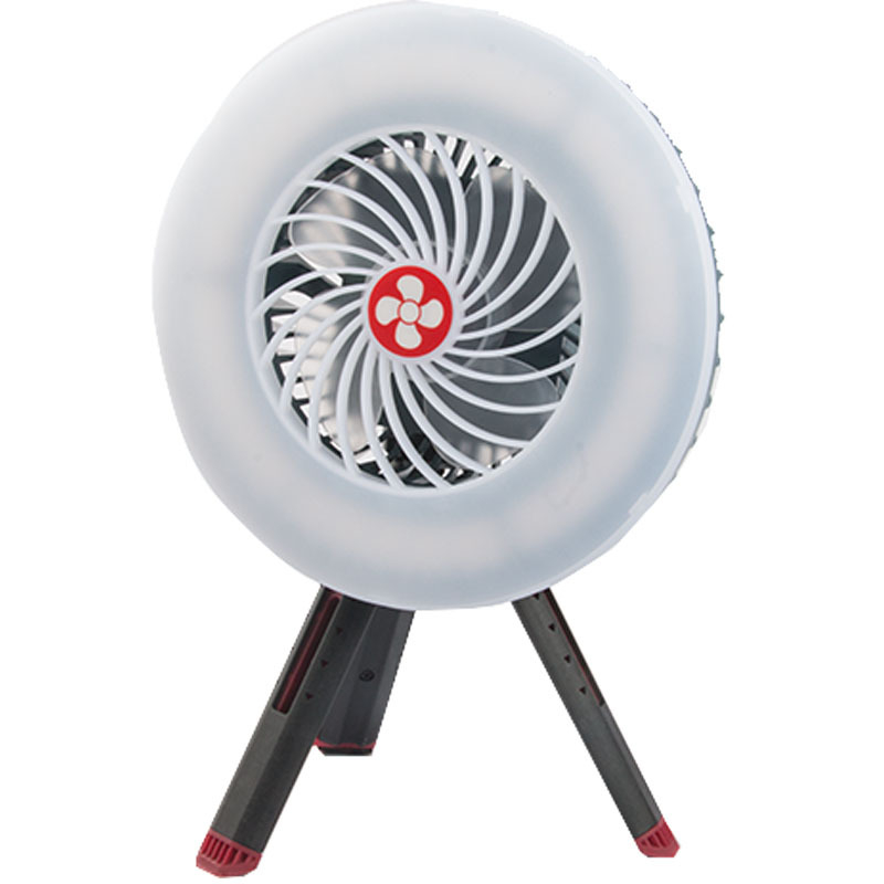 LED kempingový ventilátor so svetlom a stojanom, solárne nabíjanie, vonkajšie osvetlenie