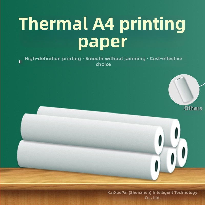 A4 Prenosný tlačiareň na termálny papier pre etikety – mini tlačiareň, farebný samolepiaci termálny papier