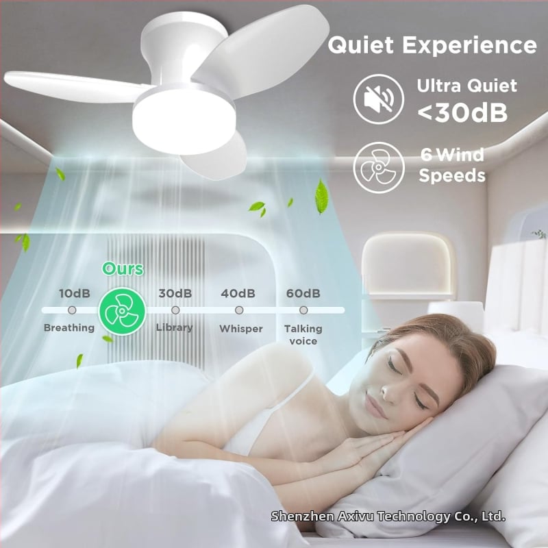 Diaľkovo ovlávaný stropný ventilátor so svetlom, nordický štýl, LED, priemer 65 cm, vhodný do spálne a izby pre deti.