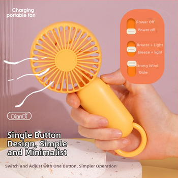 Ručný USB nabíjateľný mini ventilátor, candy farby, prenosný