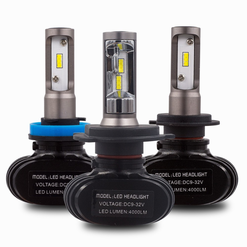 S1 LED φανάρι αυτοκινήτου, χωρίς ανεμιστήρα, ενσωματωμένος σχεδιασμός, H4 υψηλή και χαμηλή δέσμη, 4000 lm