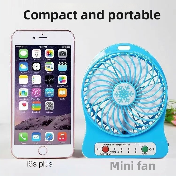 Tichý ručný USB mini ventilátor, prenosný a nabíjateľný