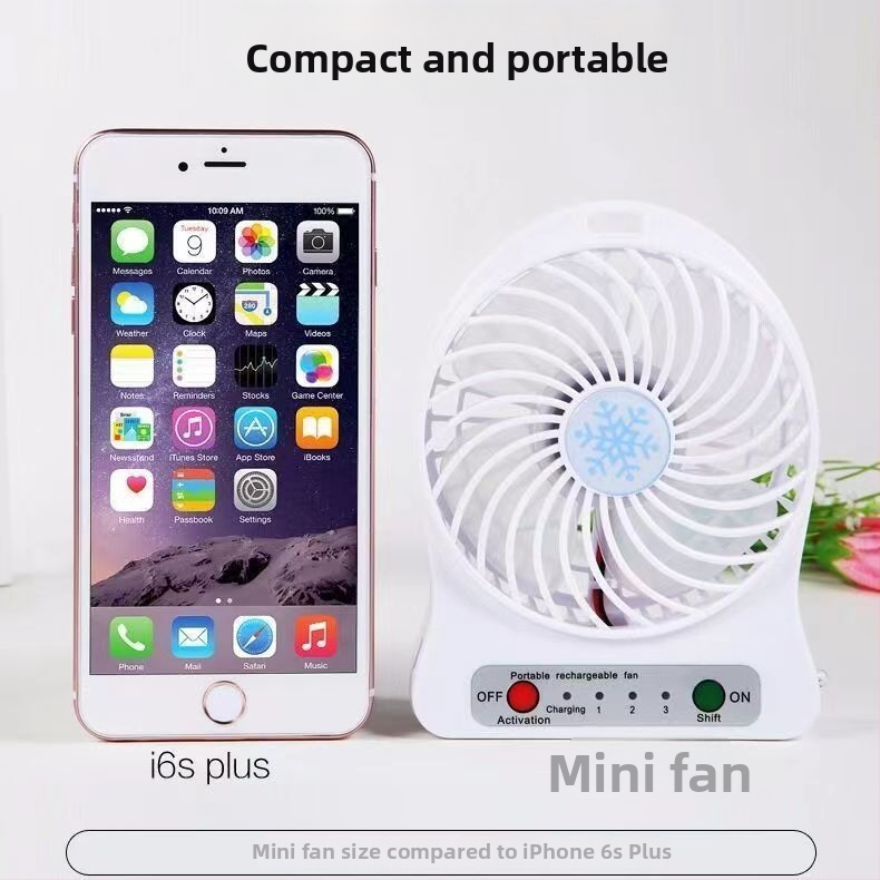 Tichý ručný USB mini ventilátor, prenosný a nabíjateľný