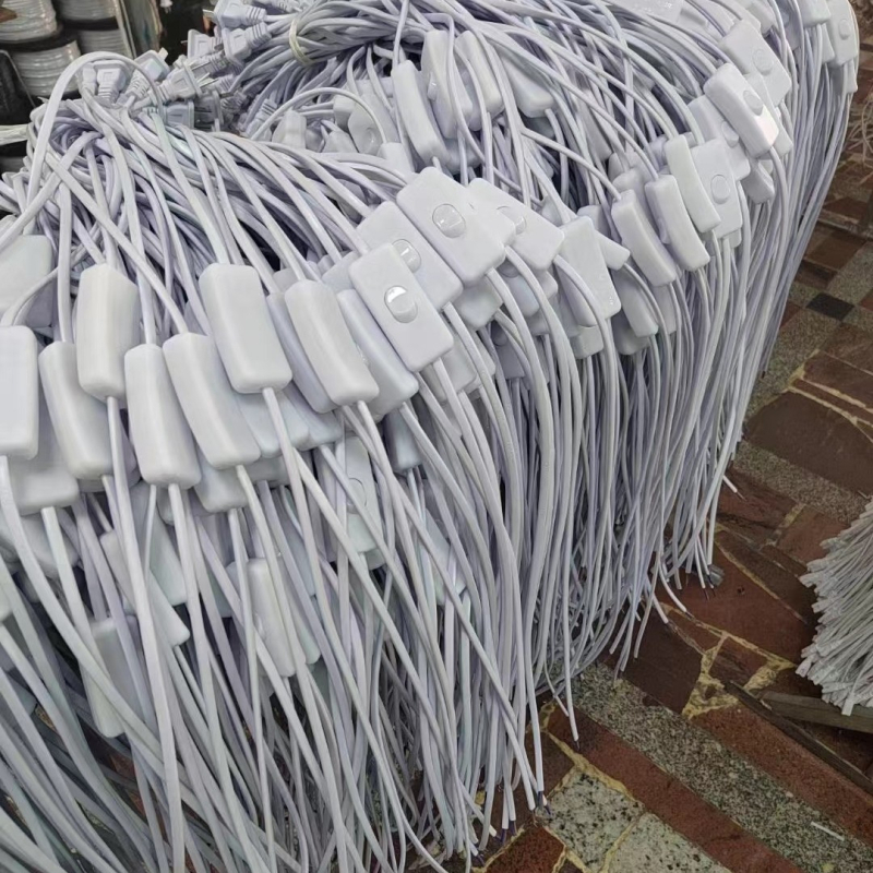 303 kapcsolós asztali lámpa tápkábel, kétpinos sík dugó, ventilátorokhoz hosszabbító, állítható fényerő kábel