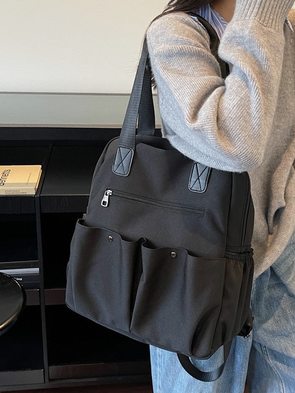 Dámsky viacúčelový šnúrkový batoh v kórejskom štýle, nylon, 36–55 l, vhodný pre 10-palcový notebook, na cestovanie a bežné nosenie