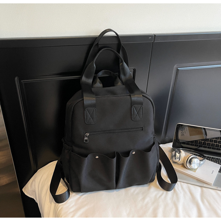 Dámsky viacúčelový šnúrkový batoh v kórejskom štýle, nylon, 36–55 l, vhodný pre 10-palcový notebook, na cestovanie a bežné nosenie