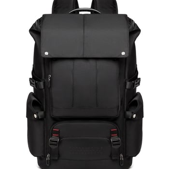Uniszex hátizsák 56-75L, Oxford anyagból, utazáshoz és szabadtéri tevékenységekhez, vízálló, laptop rekesz, városi minimalist stílus, többfunkciós