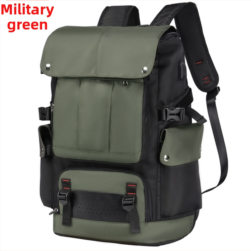 Unisex batoh 56-75L z Oxford materiálu, na cestovanie a outdoor, nepremokavý, priestor na notebook, mestský minimalistický štýl, viacúčelový