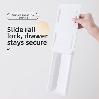 Úložná schránka pod stolom s zásuvkou, skrytý organizér, ABS plast, 18 l, japonský štýl