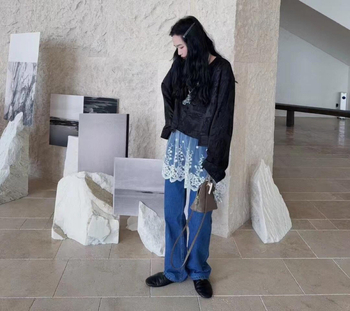 Κορεατικό ύφος υψηλής ποιότητας: κοντή φούστα με στρώσεις και δαντέλα, διαφανές ύφασμα, διακοσμητική μίνι φούστα για γυναίκες