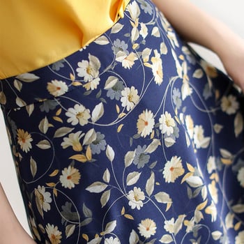 Κομψή φλοράλ φούστα chiffon midi για γυναίκες, ψηλή μέση, κολακευτική γραμμή, για γυναίκες με μικρότερο σωματότυπο, καλοκαίρι 2025