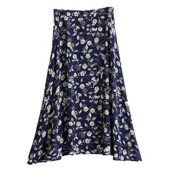 Κομψή φλοράλ φούστα chiffon midi για γυναίκες, ψηλή μέση, κολακευτική γραμμή, για γυναίκες με μικρότερο σωματότυπο, καλοκαίρι 2025