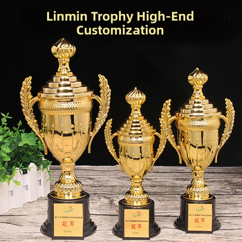 Kovové športové trofeje pre basketbal, futbal, preteky holubov a Taekwondo - prispôsobiteľné, s potlačou loga