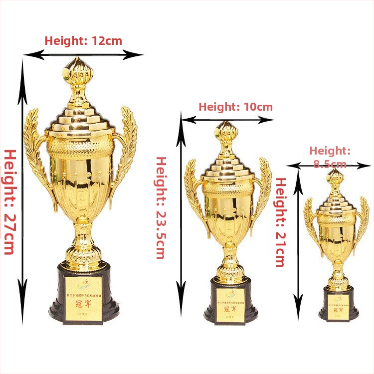 Kovové športové trofeje pre basketbal, futbal, preteky holubov a Taekwondo - prispôsobiteľné, s potlačou loga