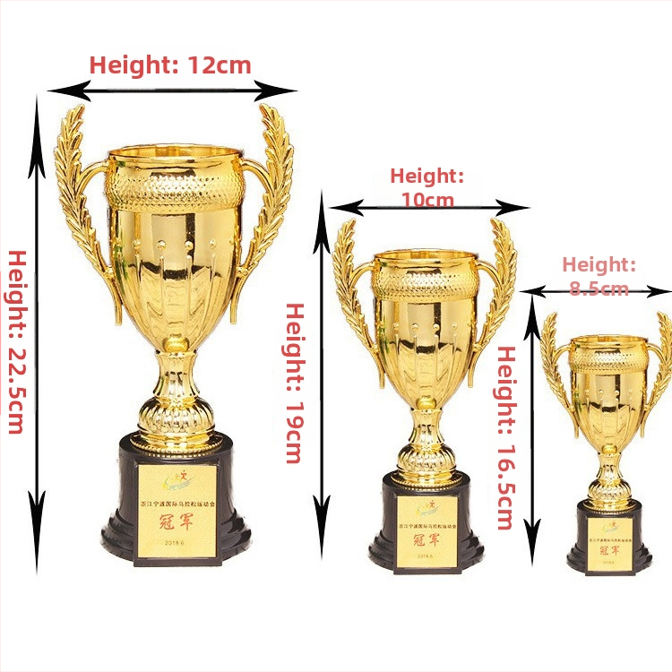Kovové športové trofeje pre basketbal, futbal, preteky holubov a Taekwondo - prispôsobiteľné, s potlačou loga